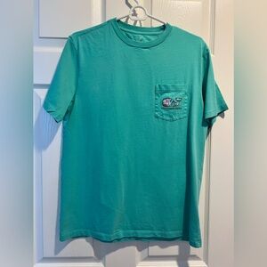 Vineyard Vines Aqua Unisex Pocket T Shirt Size Small